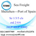 Mar del puerto de Shenzhen flete a Puerto de España